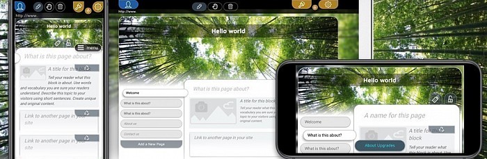 Jedan od rijetkih alata za izradu web stranica koji nudi iste funkcije na računalima, telefonima i tabletima