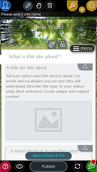 Potpuno funkcionalna aplikacija za izradu web stranica na Android tabletima i telefonima